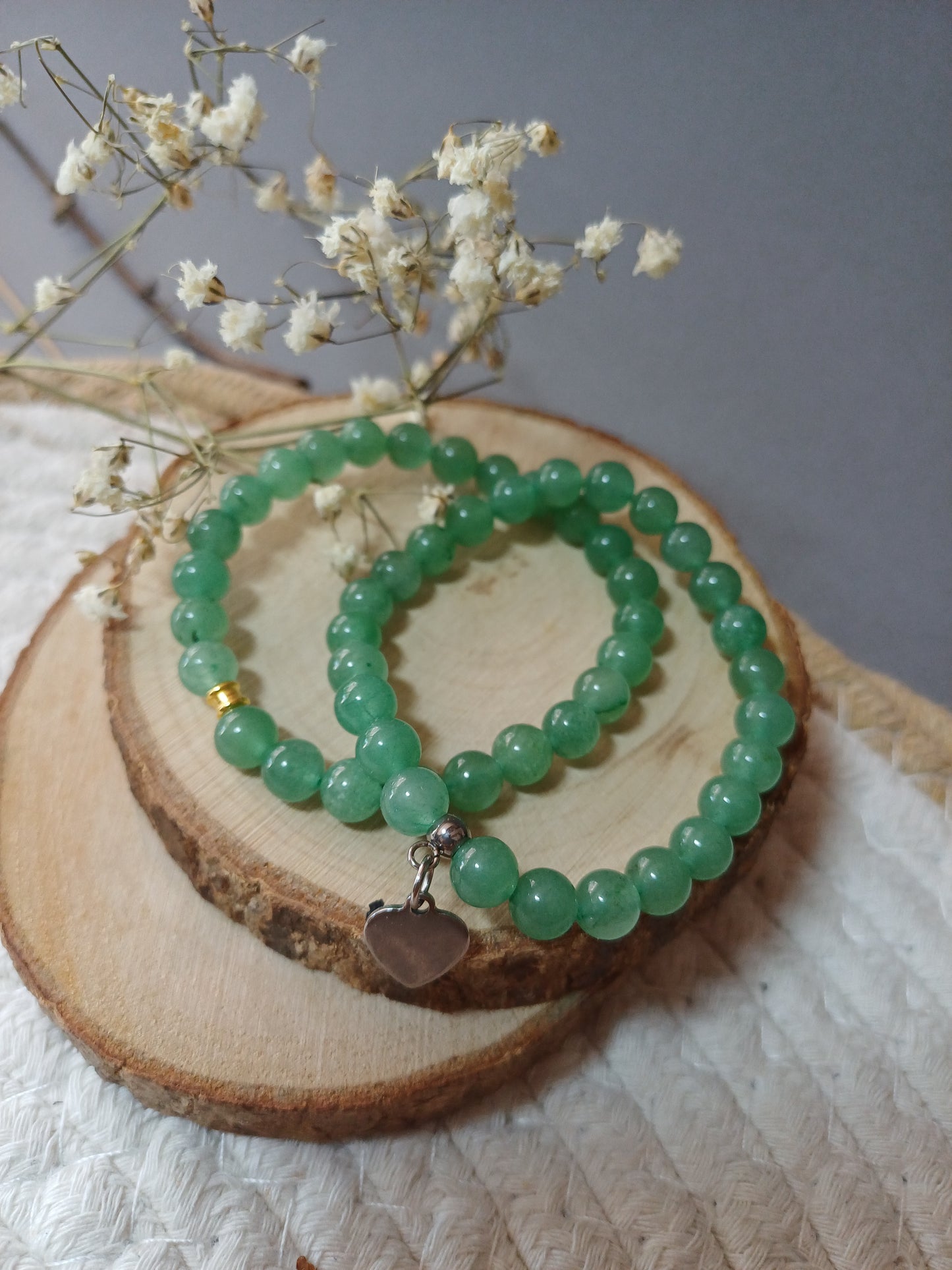 Bracelet en Aventurine Verte naturelle - Pierre de Chance et d’Harmonie
