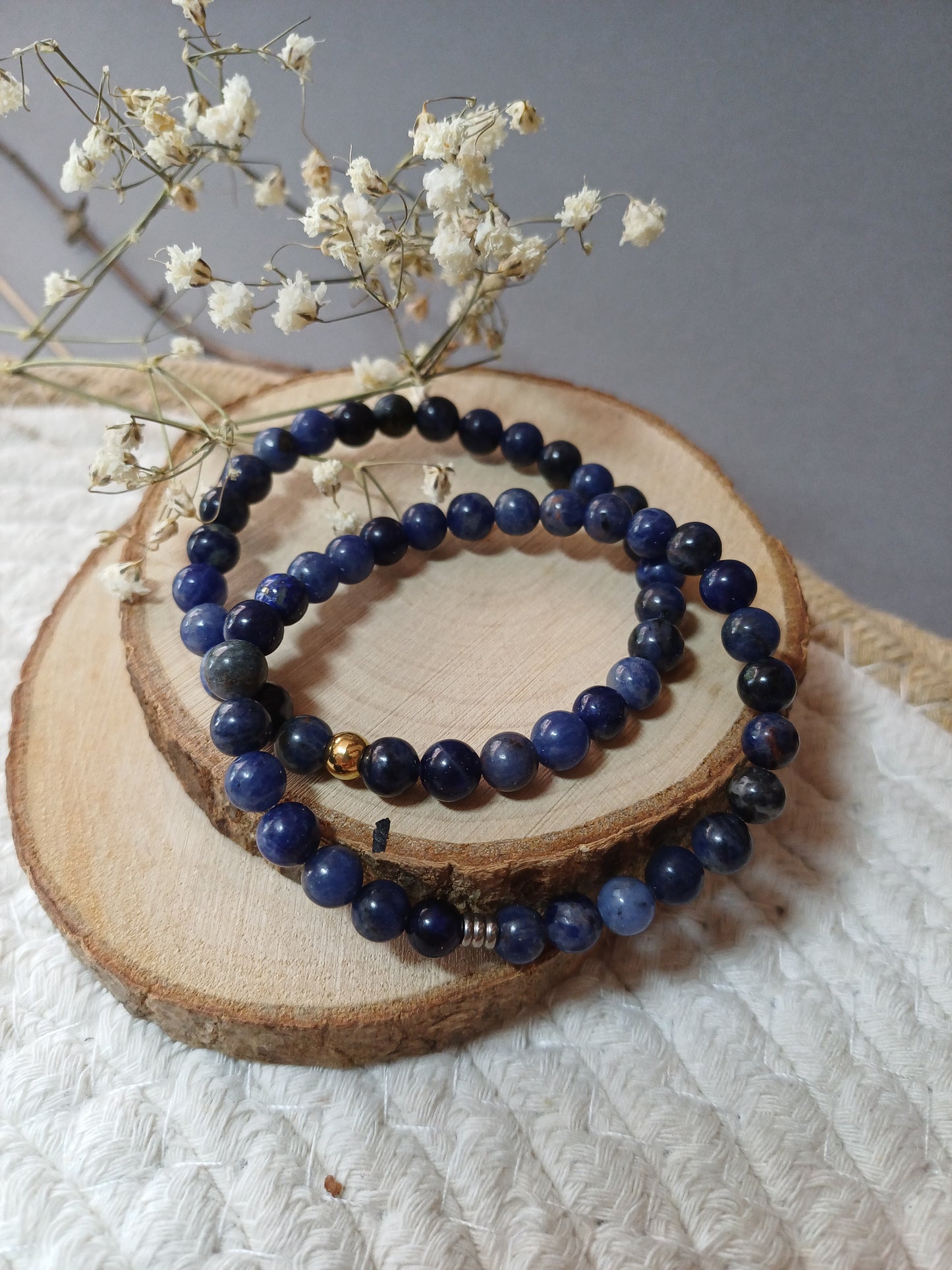 Bracelet en Sodalite naturelle - Pierre de Confiance et d’Intuition