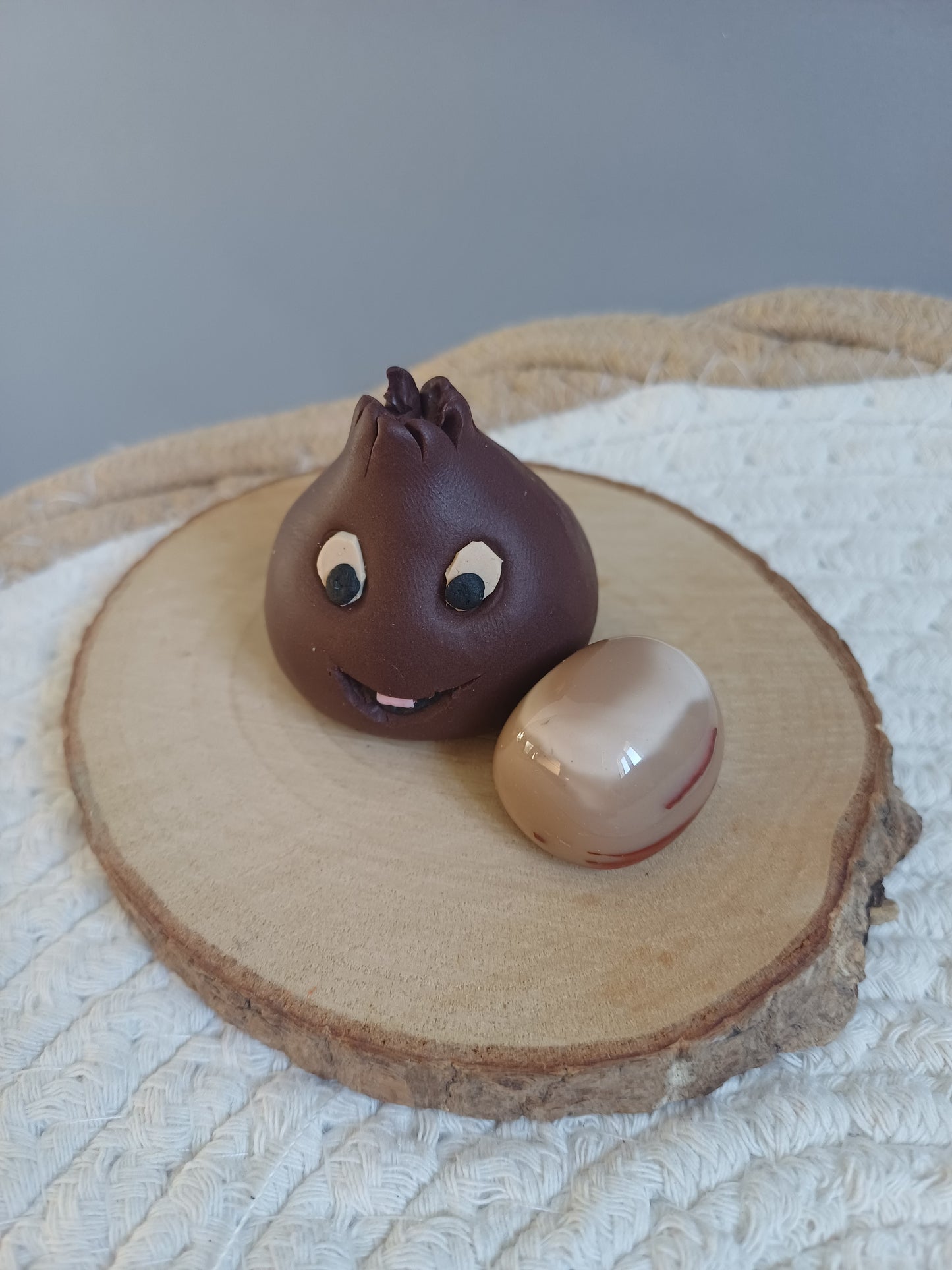 Rondin Châtaigne & Mookaite – création décorative