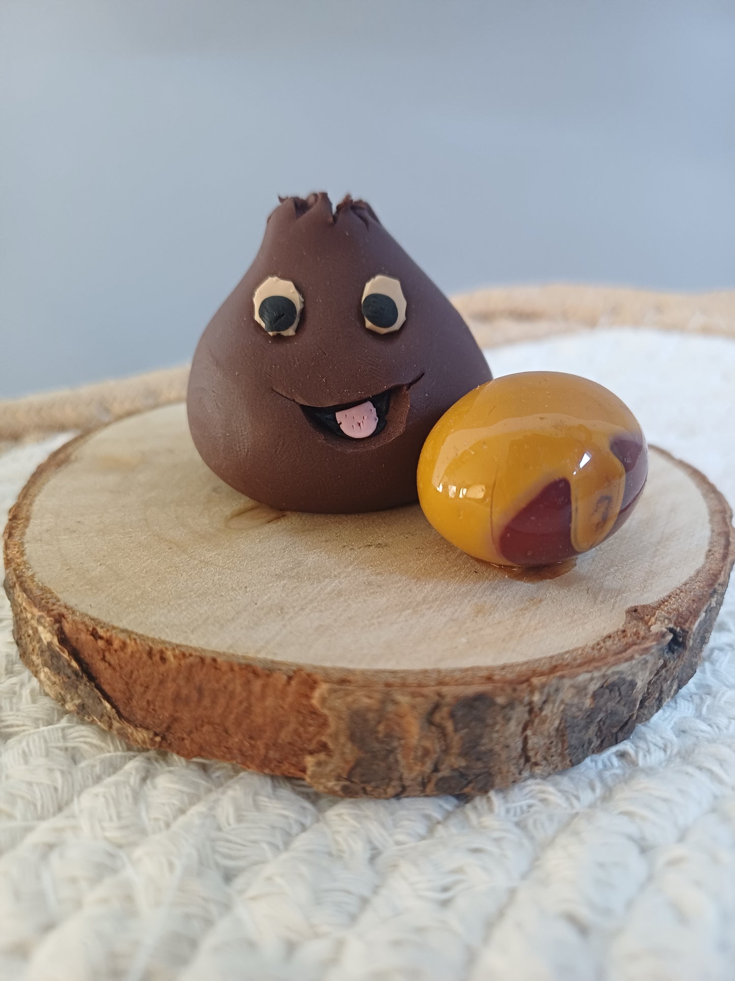 Rondin Châtaigne & Mookaite – création décorative