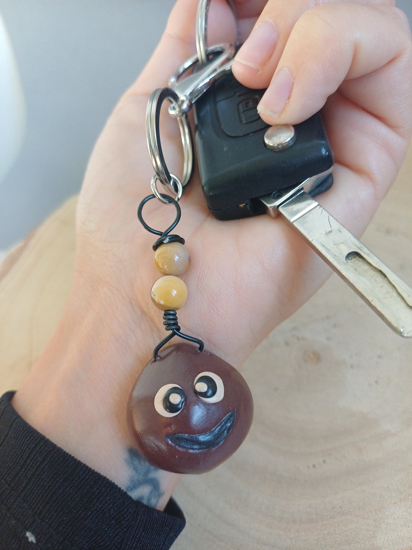 Porte-clé Châtaigne & Mookaite – édition limitée