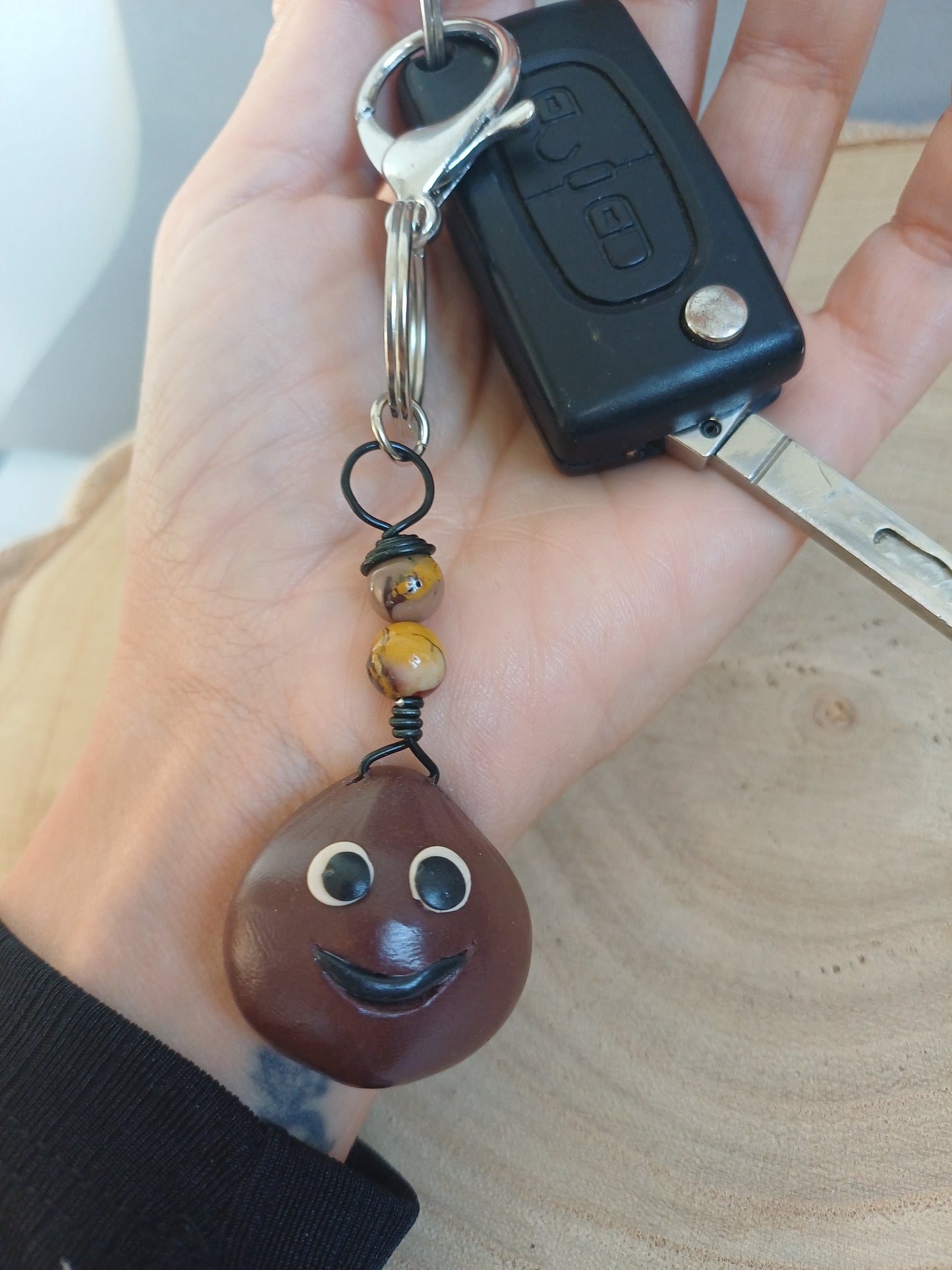 Porte-clé Châtaigne & Mookaite – édition limitée