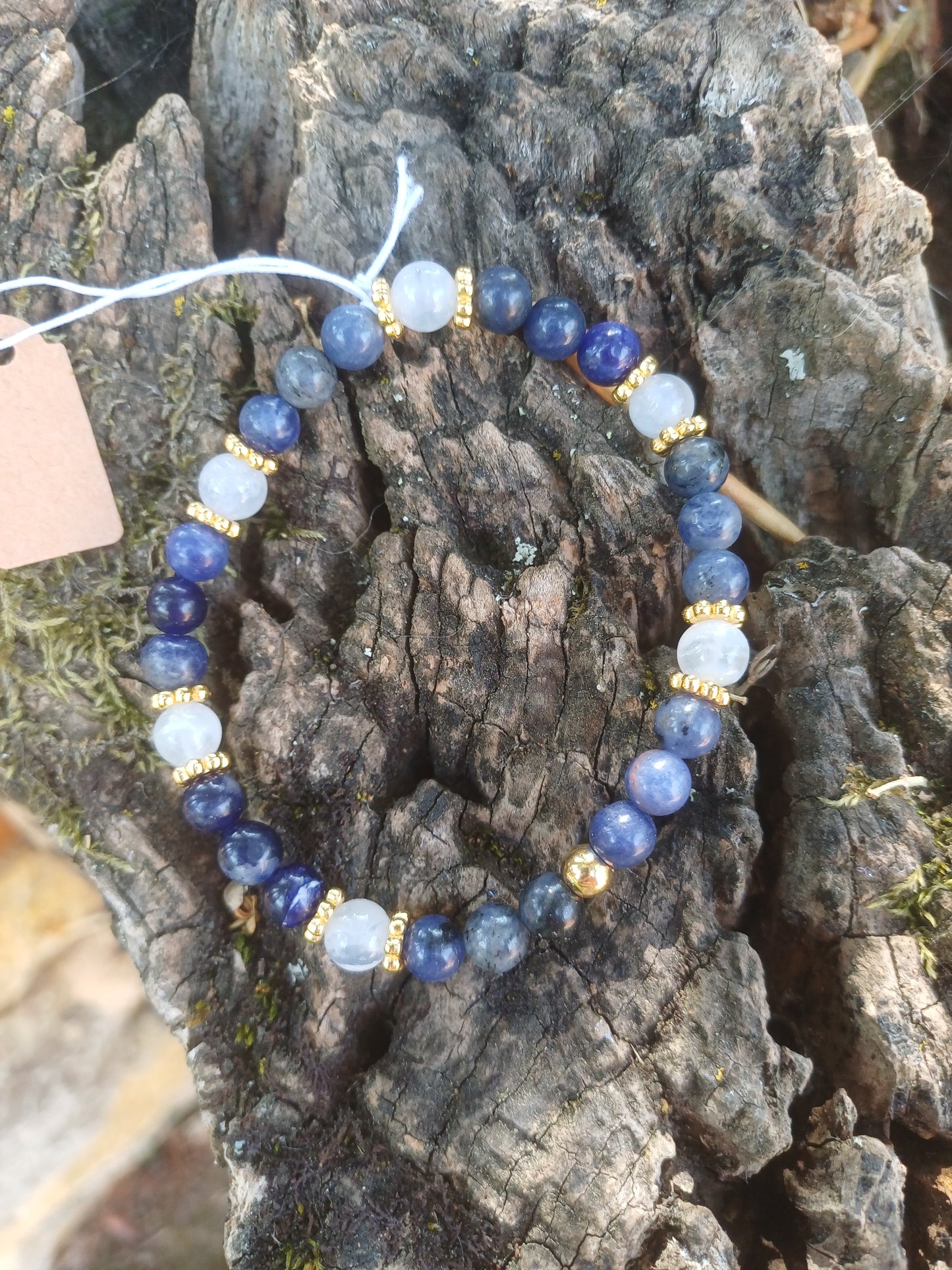 Bracelet : sodalite - calcédoine