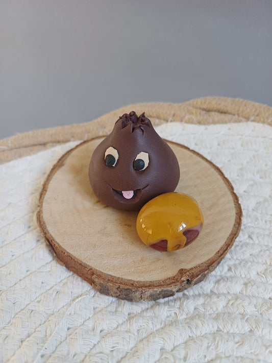 Rondin Châtaigne & Mookaite – création décorative