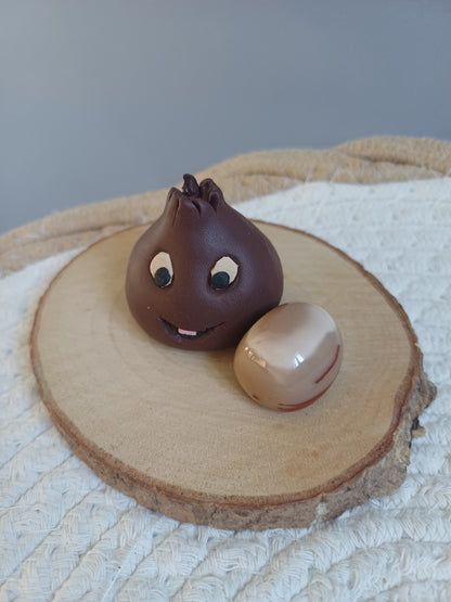 Rondin Châtaigne & Mookaite – création décorative