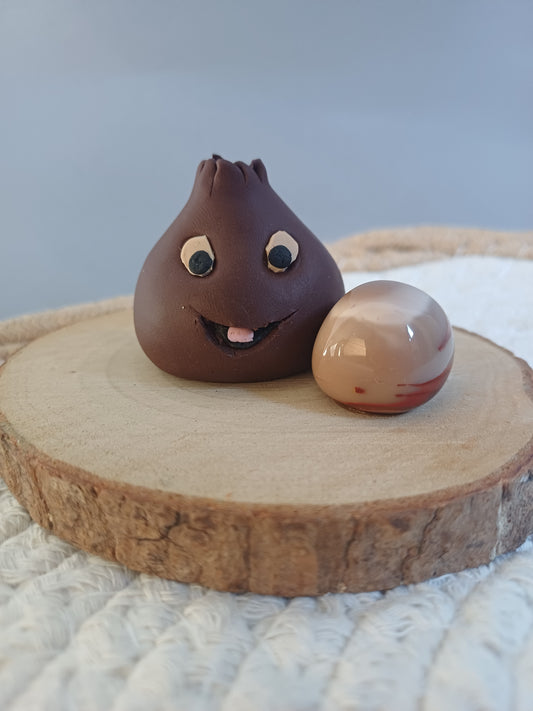 Rondin Châtaigne & Mookaite – création décorative