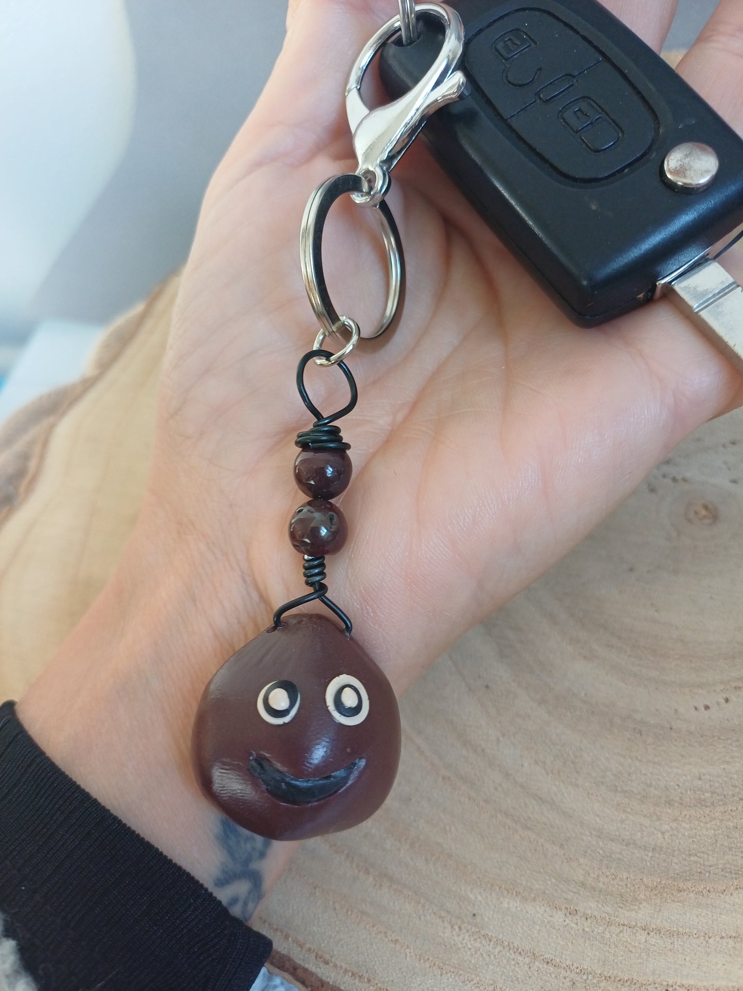 Porte-clé Châtaigne & Mookaite – édition limitée