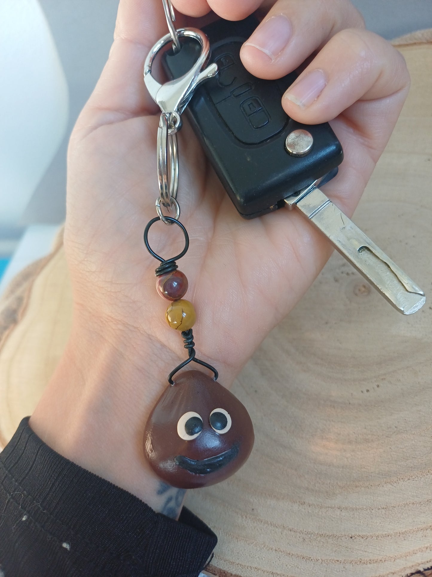 Porte-clé Châtaigne & Mookaite – édition limitée