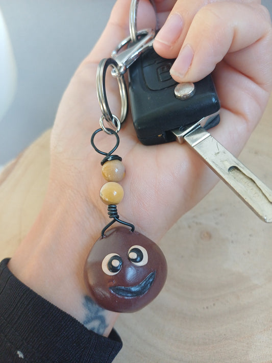 Porte-clé Châtaigne & Mookaite – édition limitée