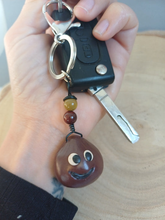 Porte-clé Châtaigne & Mookaite – édition limitée