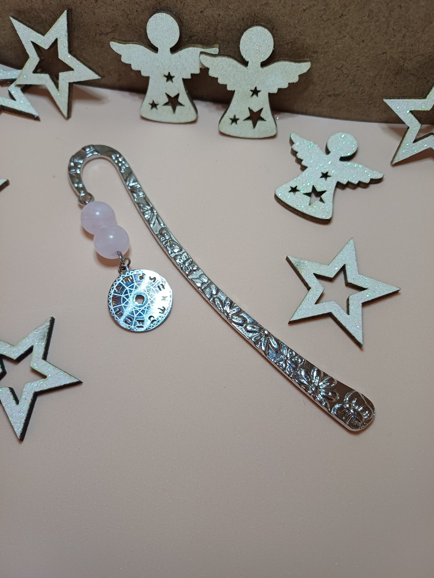 Marque page - Quartz rose