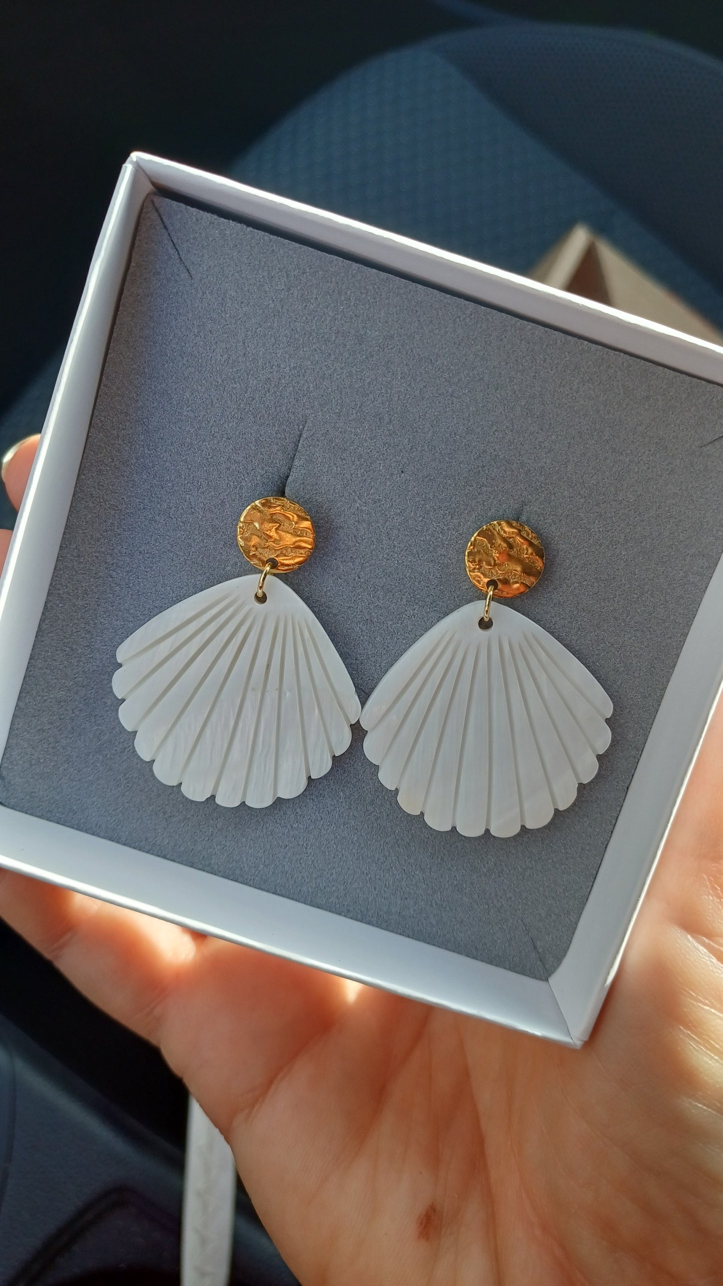 Boucles d'oreilles Leïla - Nacre