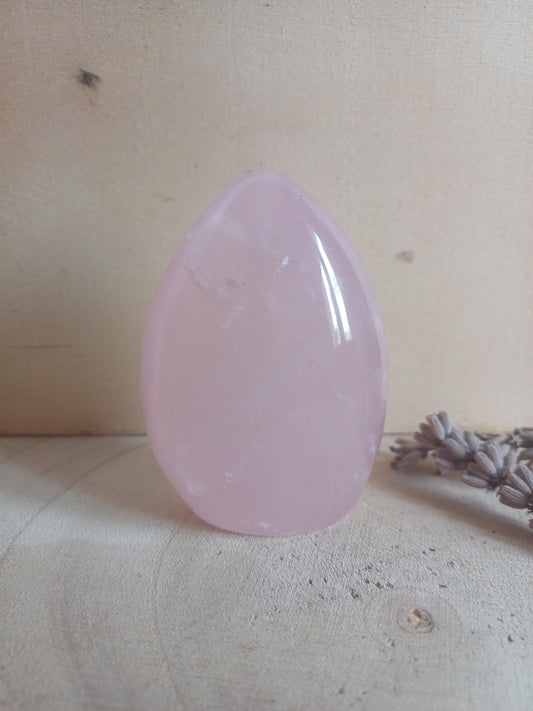 Quartz rose pierre polie
