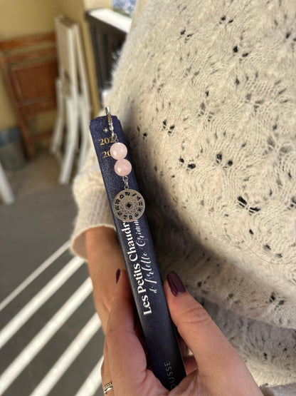 Marque page - Quartz rose